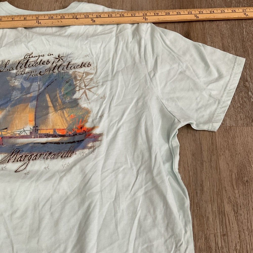 Margaritaville - Soft Blue Short Sleeve Graphic Tee - Men’s Size X-Large - Picture 8 of 12
